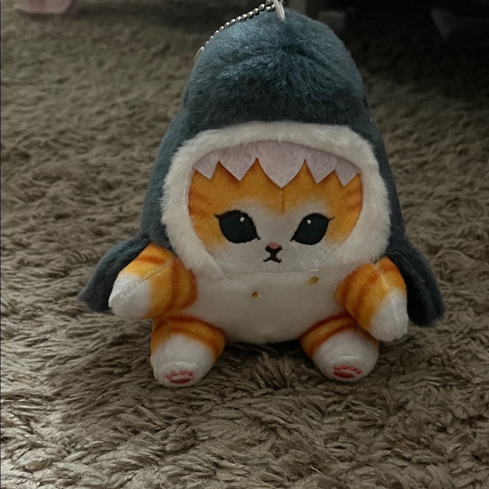 Target Plush Shark Cat Toy - Gray and Orange
